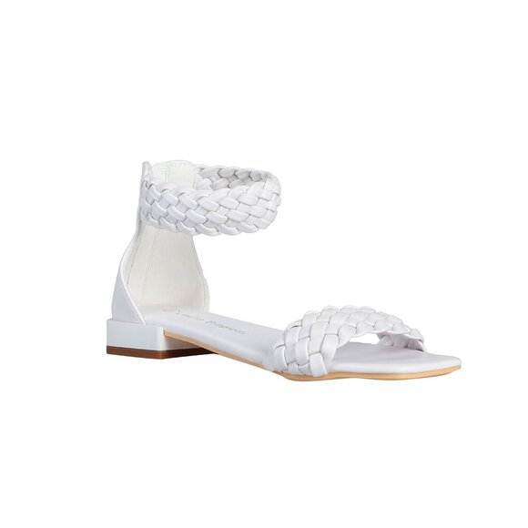 Elegant White Braided Sandals - Picture 1 of 9